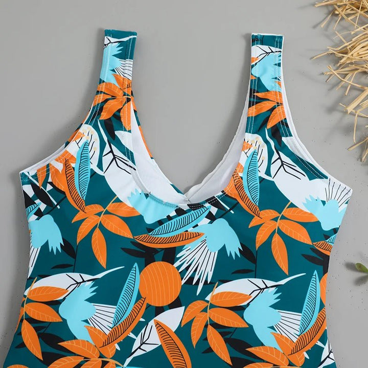 Printed Slim - Fit One - Piece Swimsuit – Soft Stretch Beachwear for Women 2025 - VeauBeauty