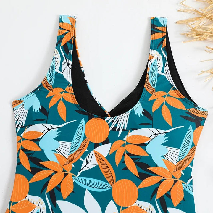 Printed Slim - Fit One - Piece Swimsuit – Soft Stretch Beachwear for Women 2025 - VeauBeauty