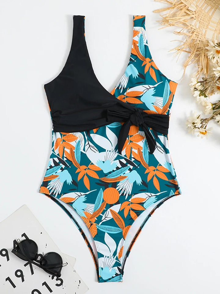Printed Slim - Fit One - Piece Swimsuit – Soft Stretch Beachwear for Women 2025 - VeauBeauty