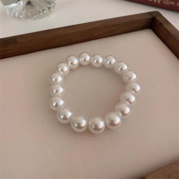 Retro Pearl Stretch Bracelet – Classic Acrylic Beads Women’s Wristband - VeauBeauty
