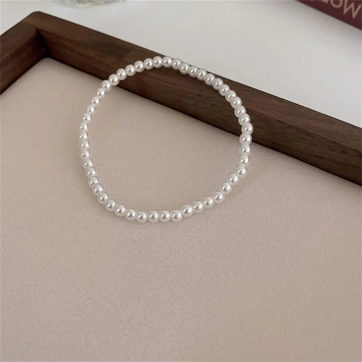 Retro Pearl Stretch Bracelet – Classic Acrylic Beads Women’s Wristband - VeauBeauty