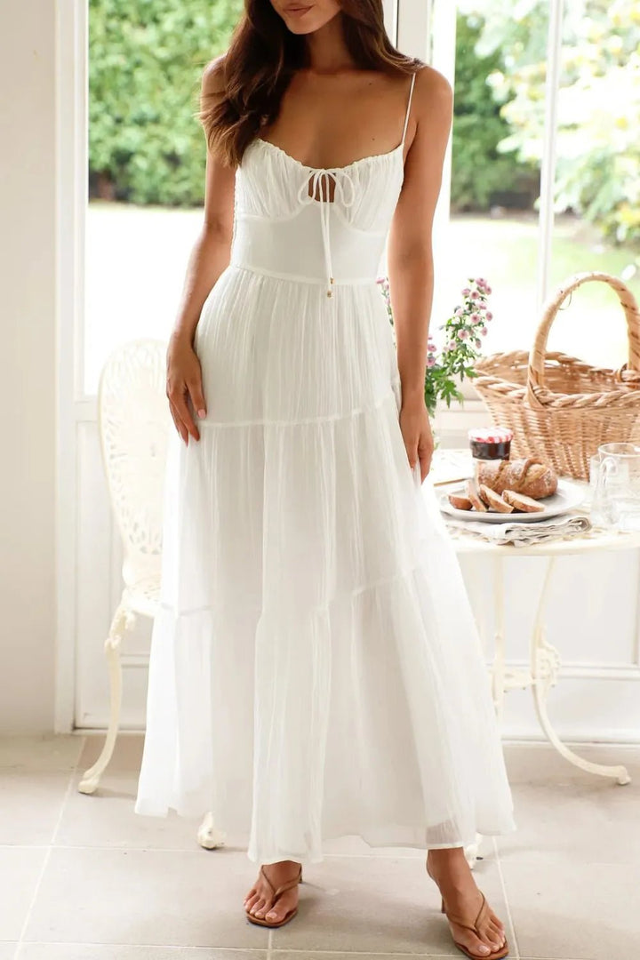 Ruched Smocked Back Cami Dress - VeauBeauty