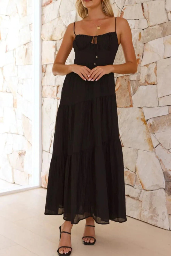 Ruched Smocked Back Cami Dress - VeauBeauty