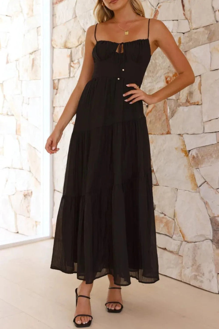 Ruched Smocked Back Cami Dress - VeauBeauty