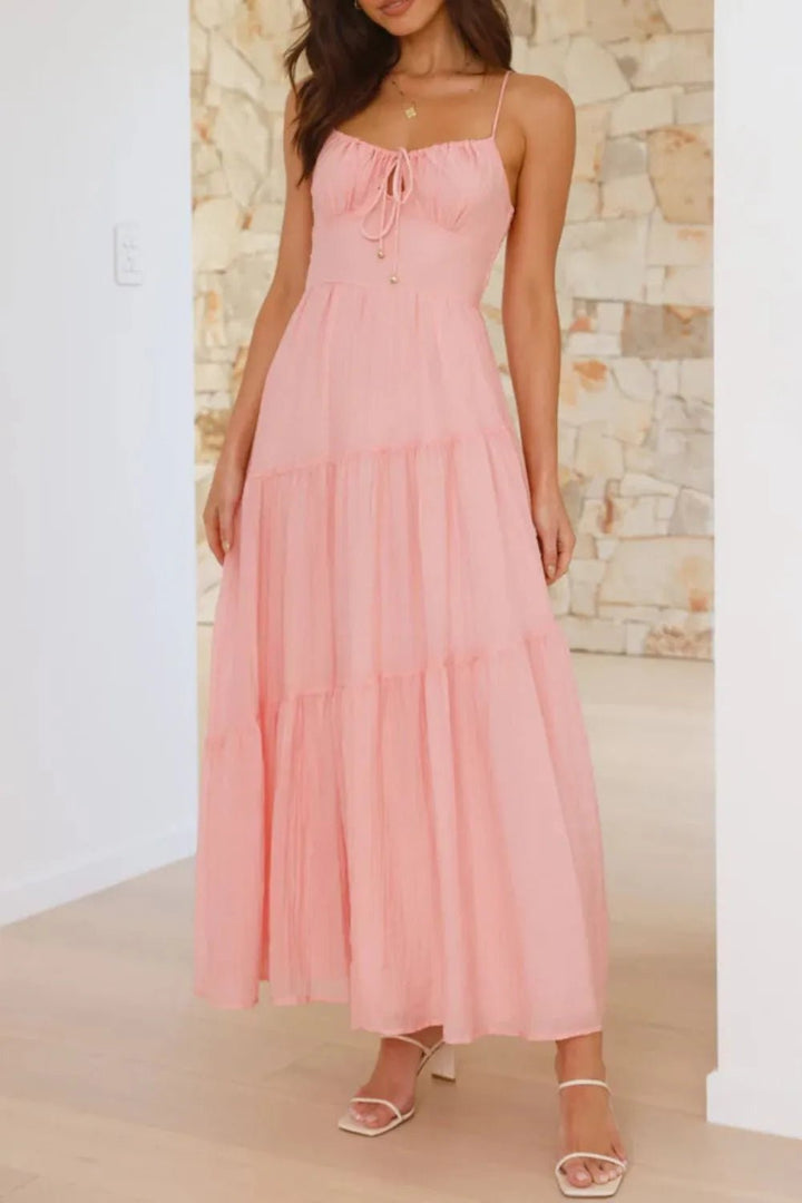 Ruched Smocked Back Cami Dress - VeauBeauty