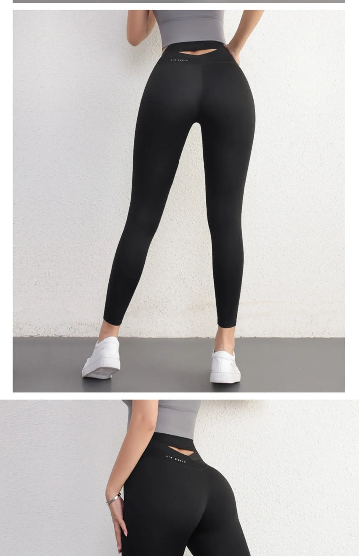 Seamless Peach Hip Yoga Pants – Women's Breathable Tight Waist Fitness Leggings - VeauBeauty
