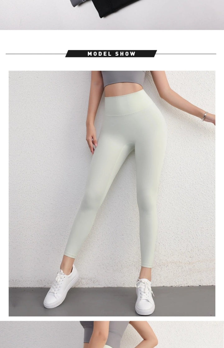 Seamless Peach Hip Yoga Pants – Women's Breathable Tight Waist Fitness Leggings - VeauBeauty
