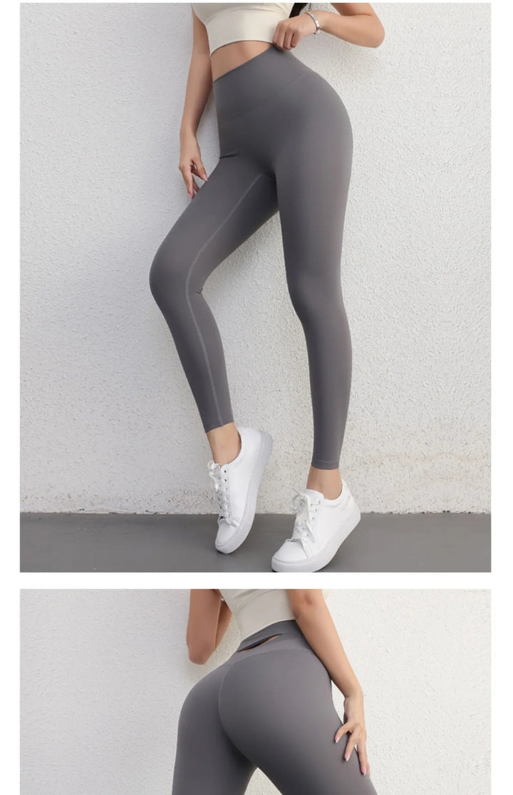 Seamless Peach Hip Yoga Pants – Women's Breathable Tight Waist Fitness Leggings - VeauBeauty