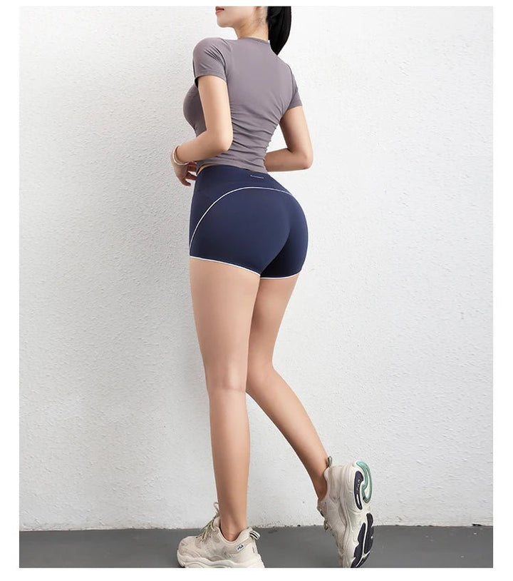 Seamless Short Sleeve Yoga T-Shirt – Women's Stretch Compression Workout Top - VeauBeauty