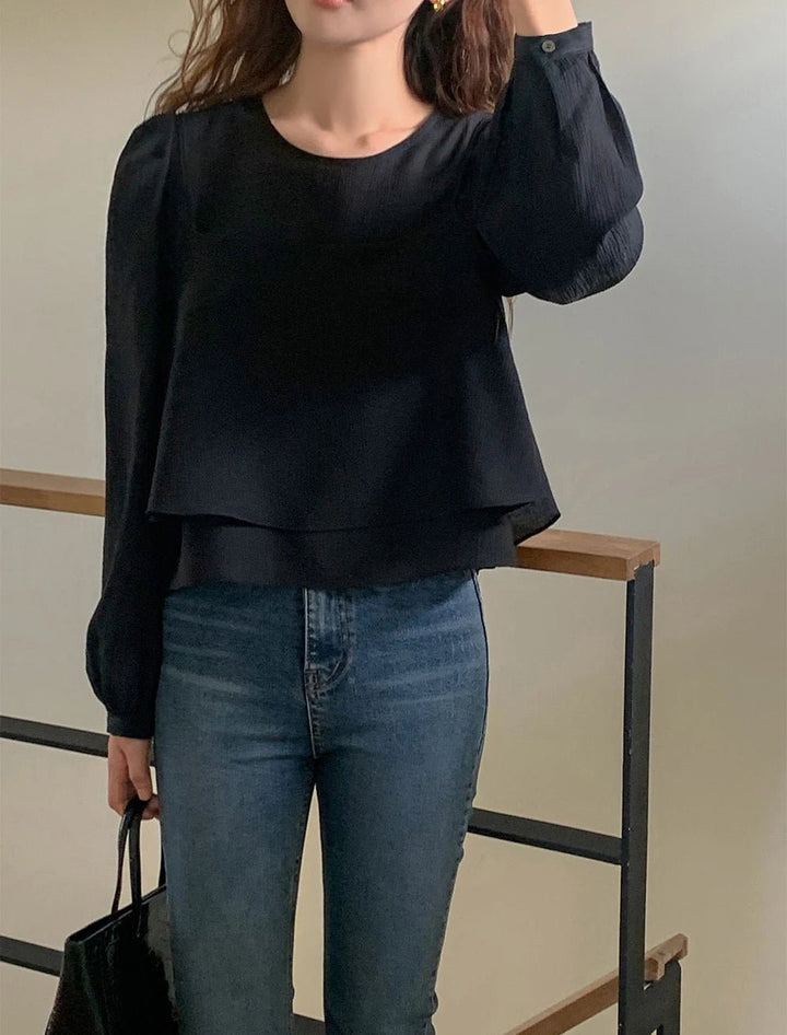See - Through Shirt & Cami Set – Unique Long Sleeve Two - Piece Top - VeauBeauty