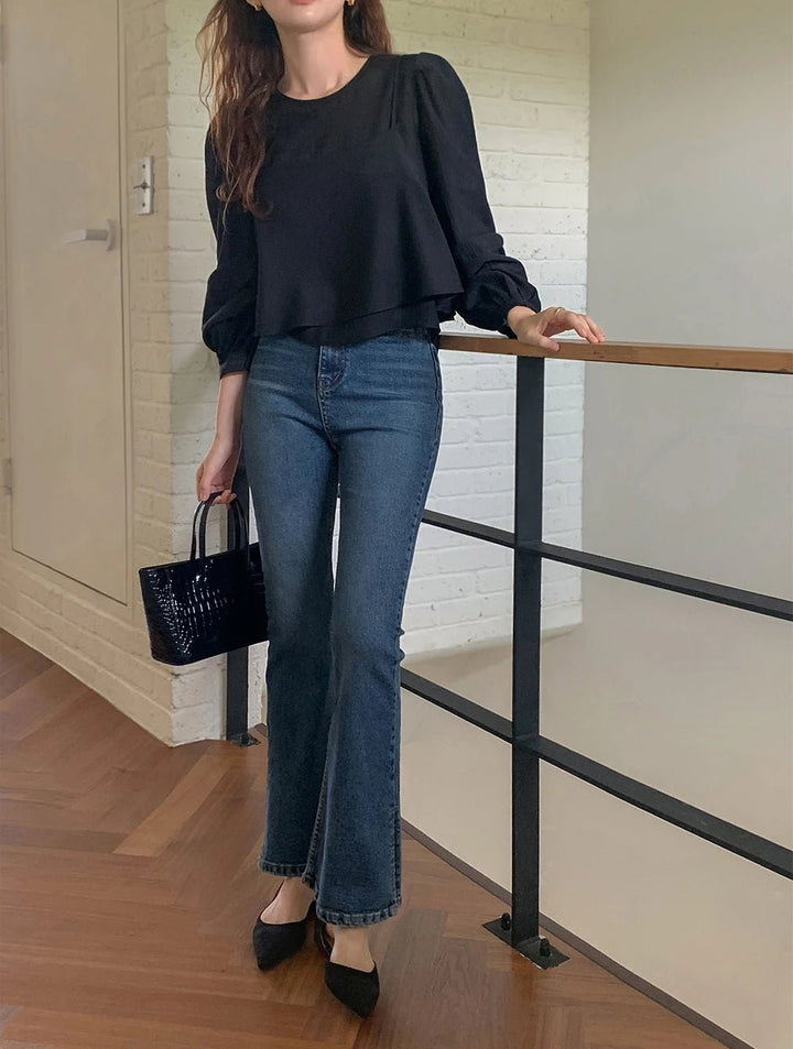 See - Through Shirt & Cami Set – Unique Long Sleeve Two - Piece Top - VeauBeauty