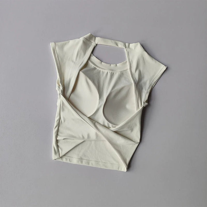 Sexy Short Backless Yoga Top – Quick - Drying Sports Vest with Chest Pad 2025 - VeauBeauty