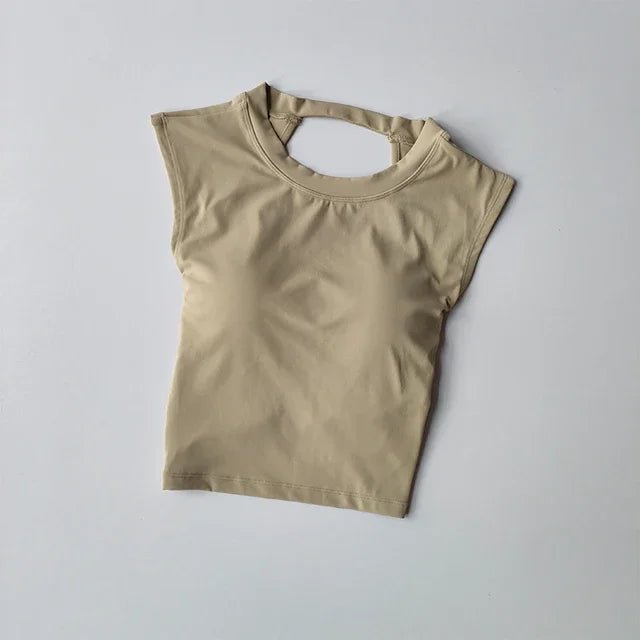 Sexy Short Backless Yoga Top – Quick - Drying Sports Vest with Chest Pad 2025 - VeauBeauty
