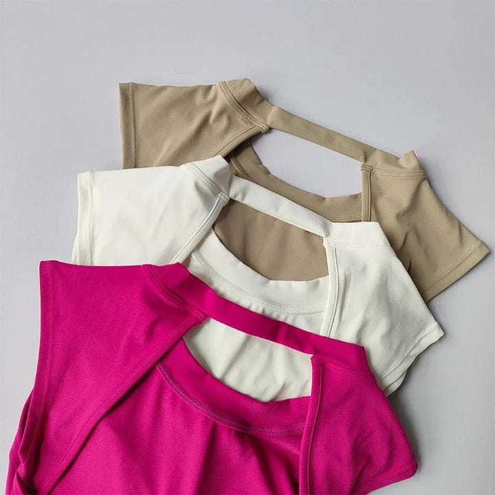 Sexy Short Backless Yoga Top – Quick - Drying Sports Vest with Chest Pad 2025 - VeauBeauty