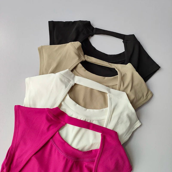 Sexy Short Backless Yoga Top – Quick - Drying Sports Vest with Chest Pad 2025 - VeauBeauty