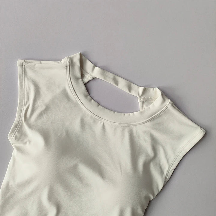 Sexy Short Backless Yoga Top – Quick - Drying Sports Vest with Chest Pad 2025 - VeauBeauty