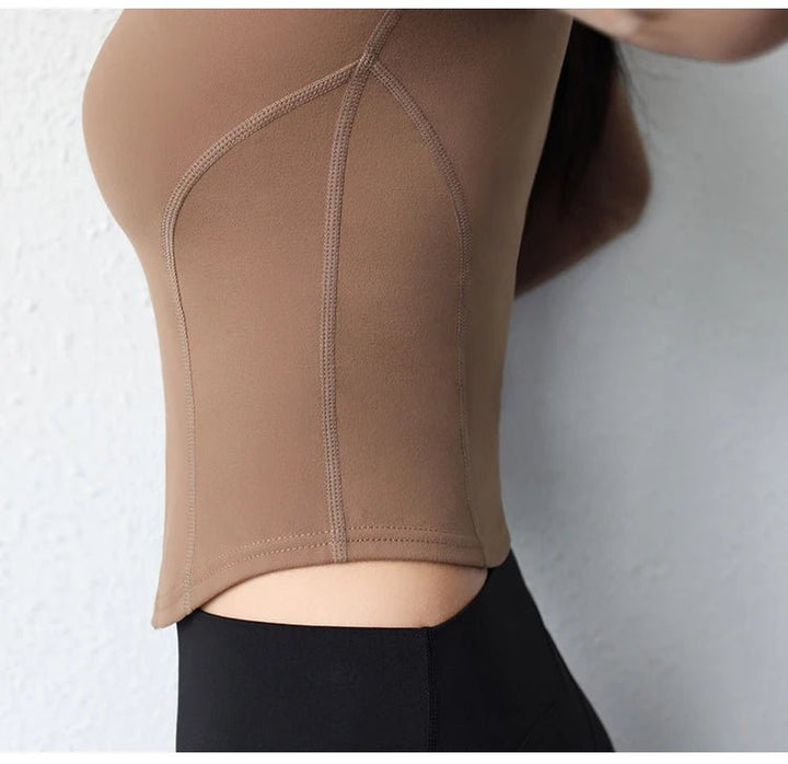 Short Zip - Up Yoga Jacket – Women's Slim Fit Fitness Sportswear - VeauBeauty