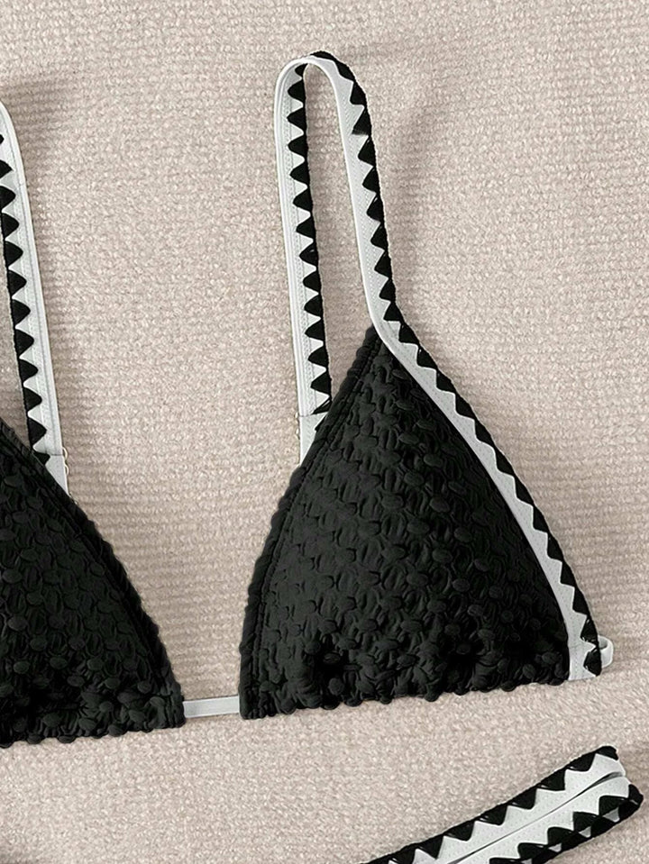 SierraFit Triangle Bikini – 2025 Solid Strappy Low Waist Swim Set for Women - VeauBeauty