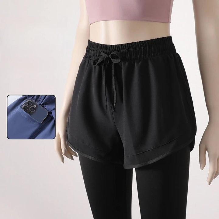 Skirt - Style Yoga Pants – Quick - Drying Two - Piece Leggings with Pockets for Women - VeauBeauty