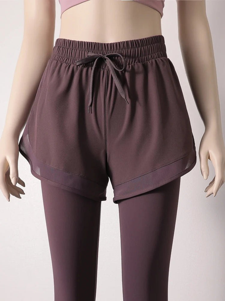 Skirt - Style Yoga Pants – Quick - Drying Two - Piece Leggings with Pockets for Women - VeauBeauty