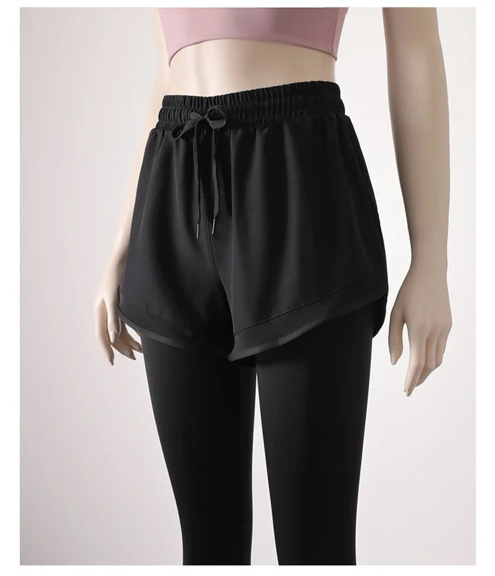 Skirt - Style Yoga Pants – Quick - Drying Two - Piece Leggings with Pockets for Women - VeauBeauty