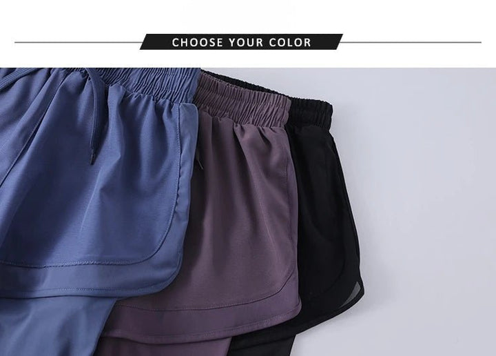 Skirt - Style Yoga Pants – Quick - Drying Two - Piece Leggings with Pockets for Women - VeauBeauty