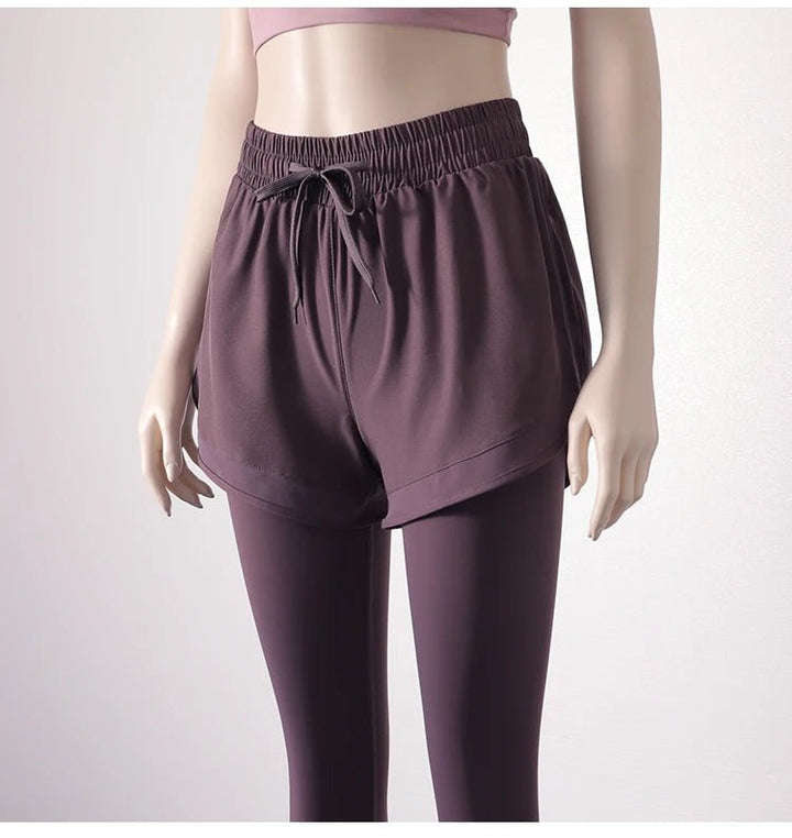 Skirt - Style Yoga Pants – Quick - Drying Two - Piece Leggings with Pockets for Women - VeauBeauty