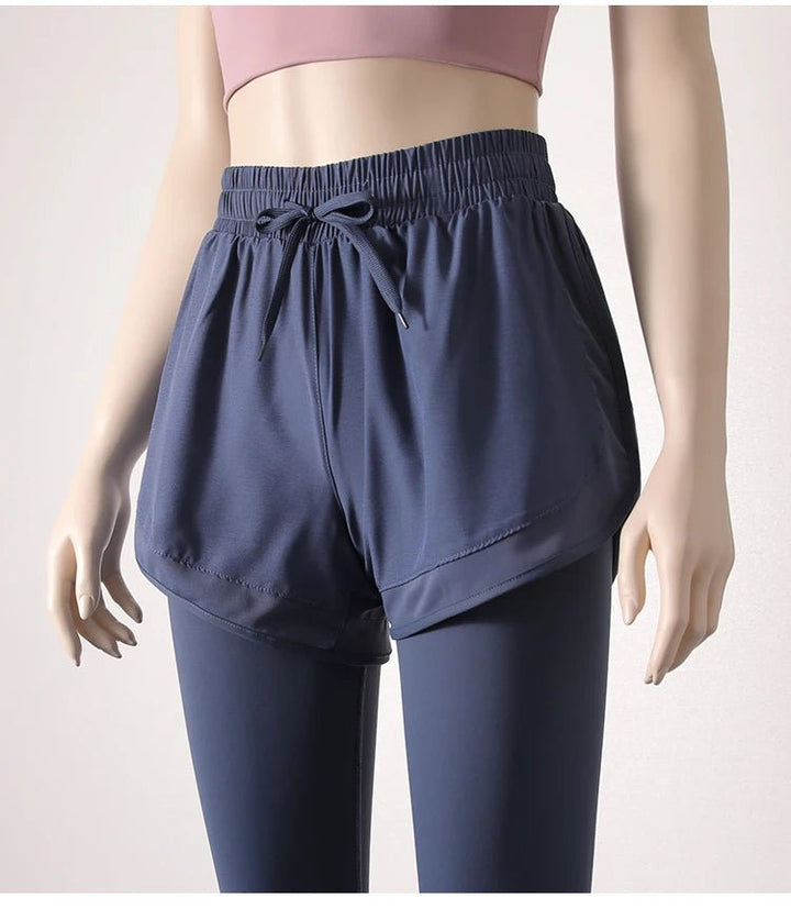 Skirt - Style Yoga Pants – Quick - Drying Two - Piece Leggings with Pockets for Women - VeauBeauty