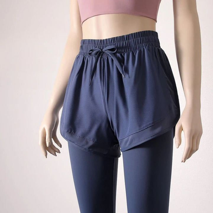 Skirt - Style Yoga Pants – Quick - Drying Two - Piece Leggings with Pockets for Women - VeauBeauty