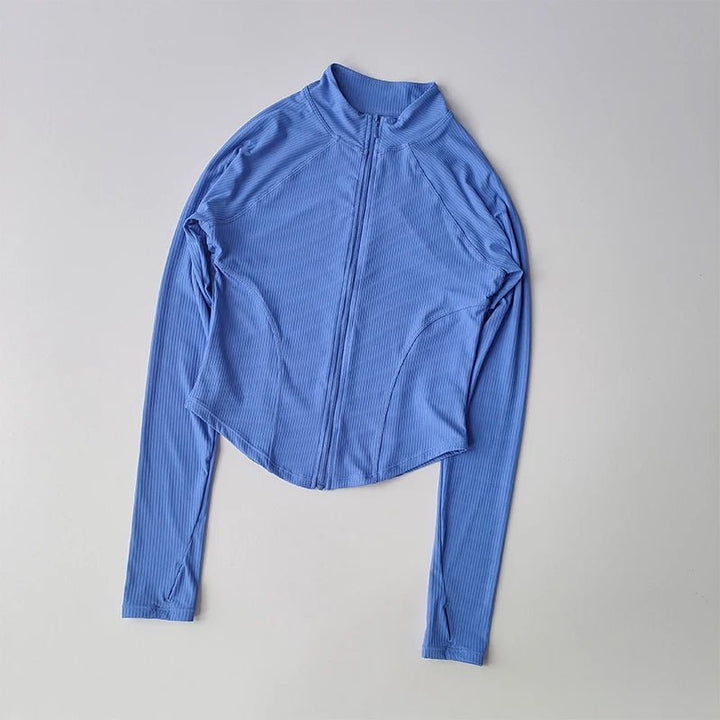 Slim Fit Sports Jacket – Women's Quick Dry Yoga and Running Zip - Up Top 2025 - VeauBeauty