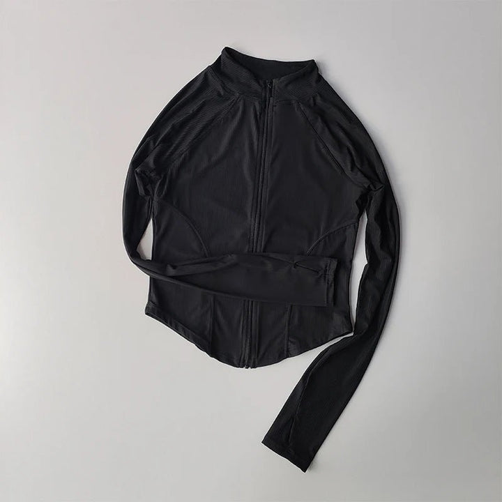 Slim Fit Sports Jacket – Women's Quick Dry Yoga and Running Zip - Up Top 2025 - VeauBeauty