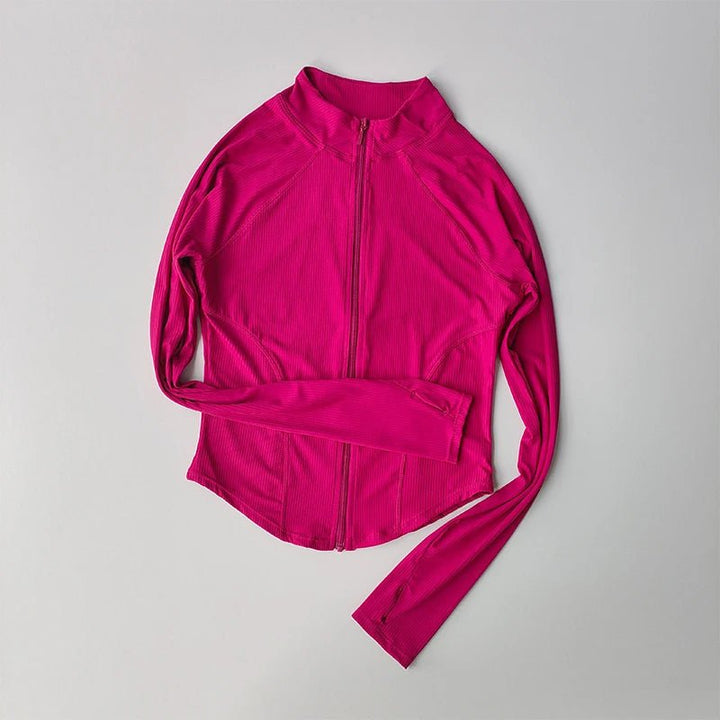 Slim Fit Sports Jacket – Women's Quick Dry Yoga and Running Zip - Up Top 2025 - VeauBeauty