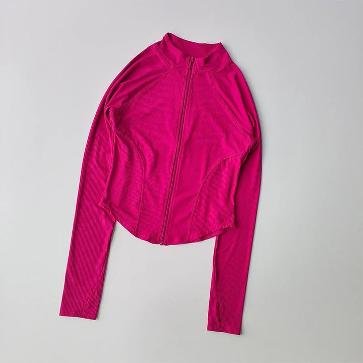 Slim Fit Sports Jacket – Women's Quick Dry Yoga and Running Zip - Up Top 2025 - VeauBeauty