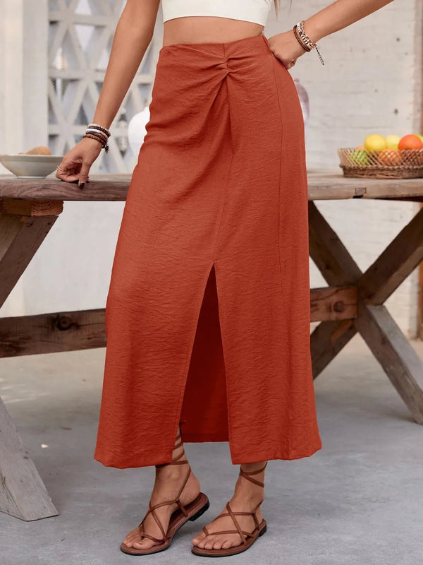 Slit Midi Skirt - VeauBeauty
