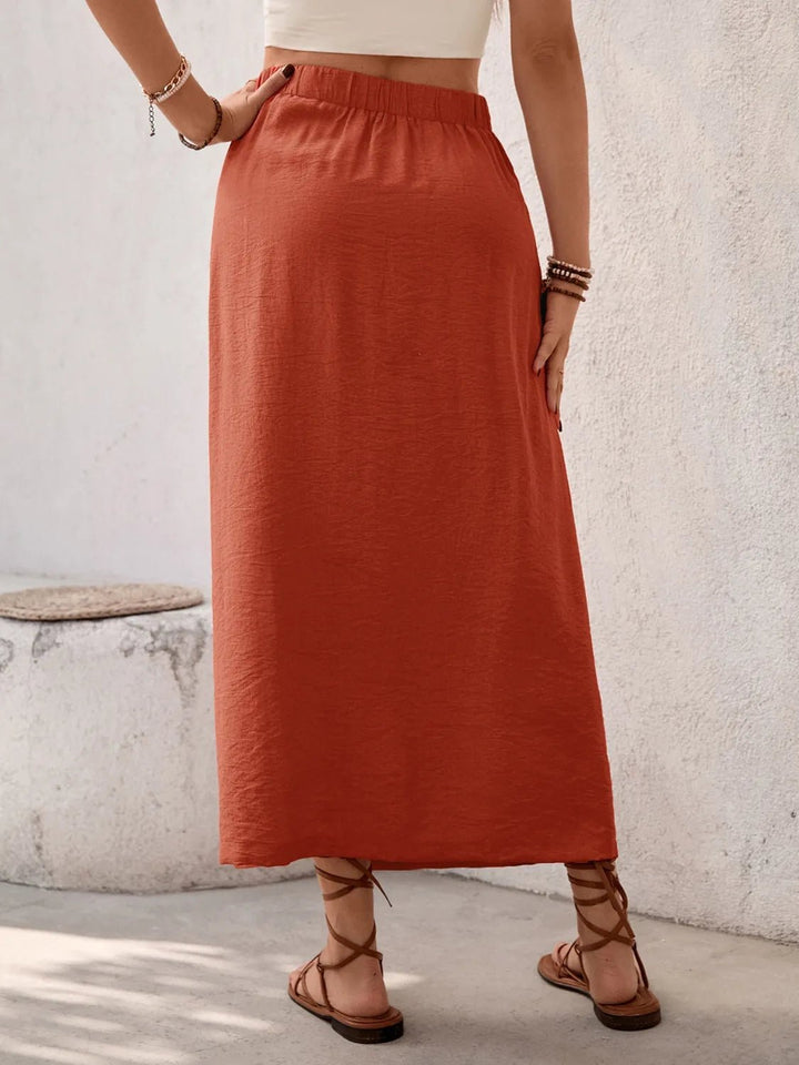 Slit Midi Skirt - VeauBeauty