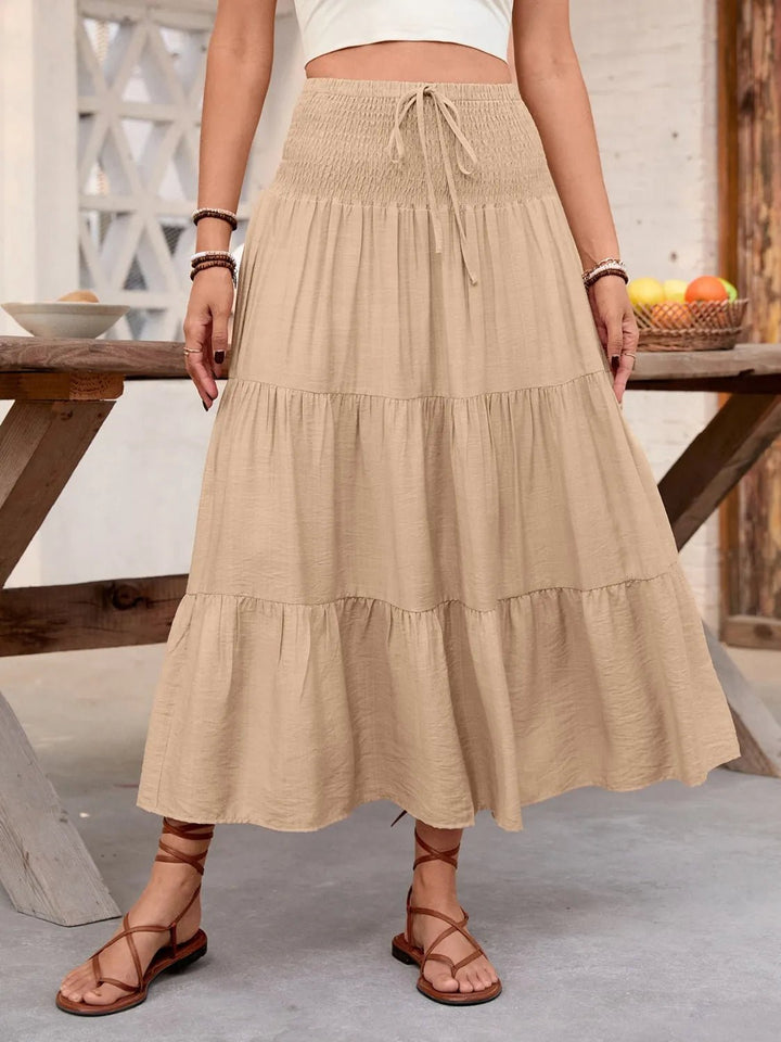 Smocked Tiered Skirt - VeauBeauty