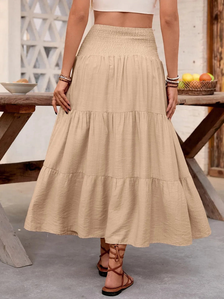Smocked Tiered Skirt - VeauBeauty