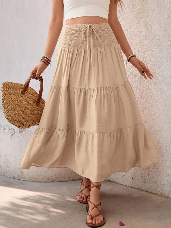 Smocked Tiered Skirt - VeauBeauty