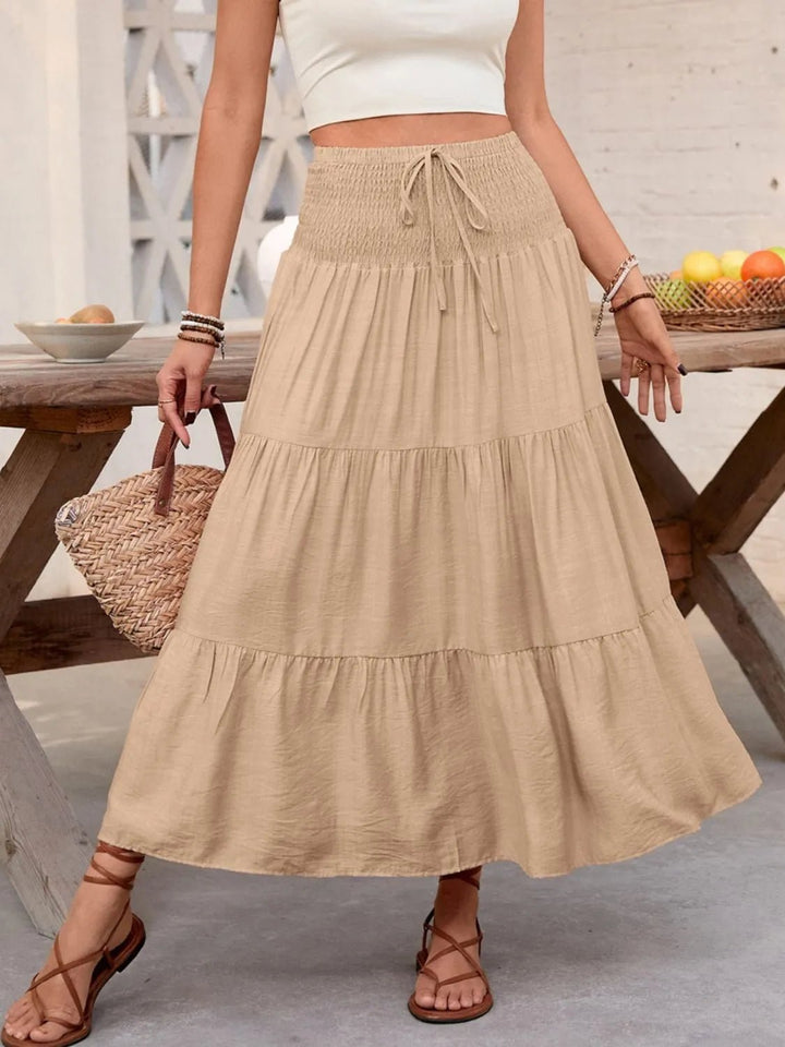 Smocked Tiered Skirt - VeauBeauty