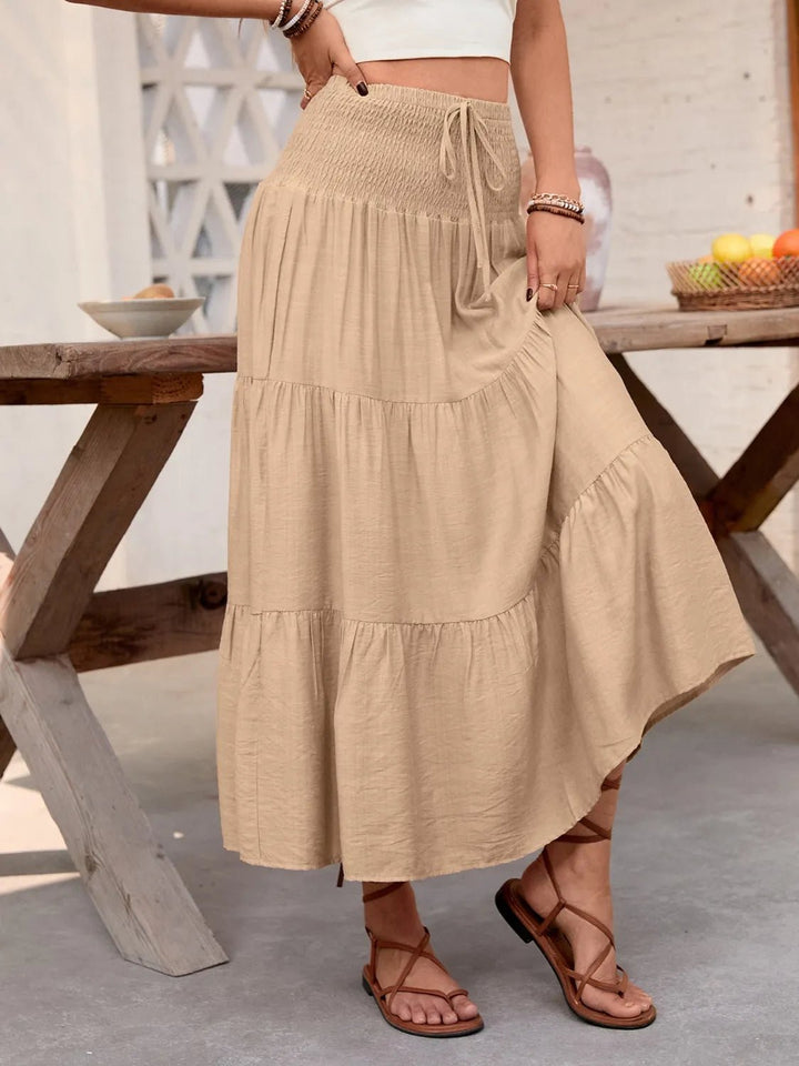 Smocked Tiered Skirt - VeauBeauty