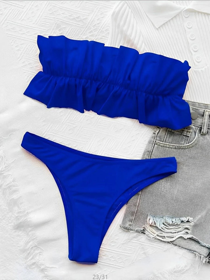 Soft Fit Bikini Set – Wire - Free Low Waist Padded Swimwear for Women (2025) - VeauBeauty