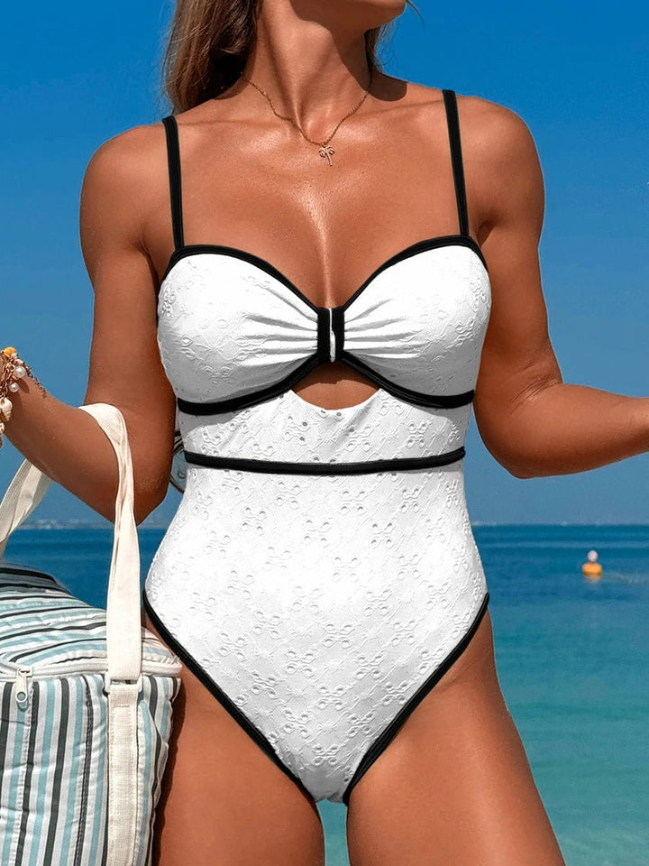 Solvia Vintage Swimsuit – 2025 Sporty Hollow One - Piece Bodysuit for Women - VeauBeauty