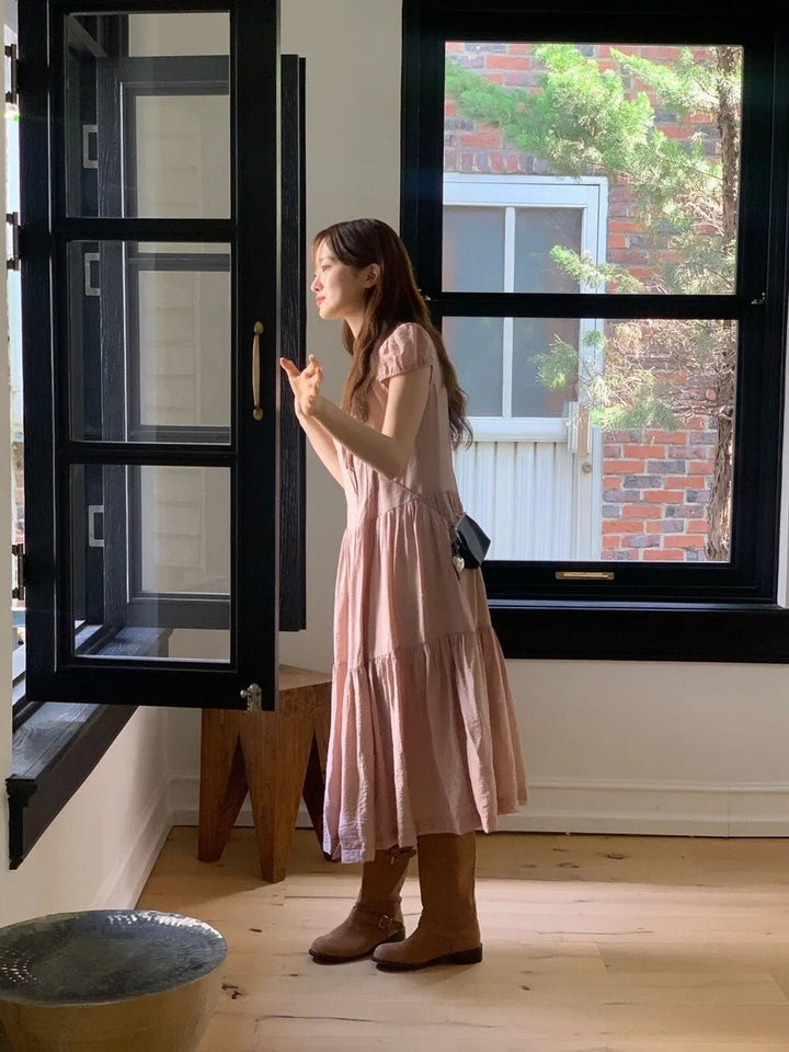Spring ALine Dress – Korean Style Sleeveless Long Skirt for Women 2025 - VeauBeauty