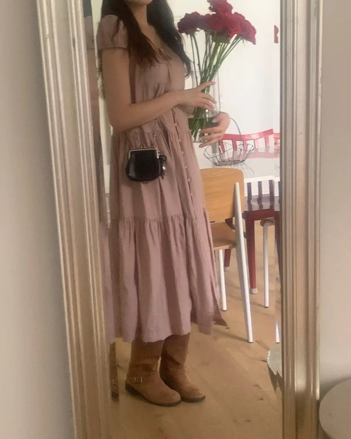 Spring ALine Dress – Korean Style Sleeveless Long Skirt for Women 2025 - VeauBeauty