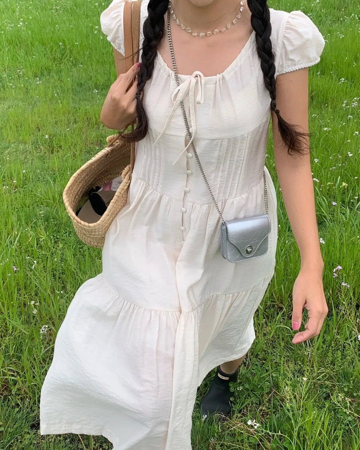 Spring ALine Dress – Korean Style Sleeveless Long Skirt for Women 2025 - VeauBeauty