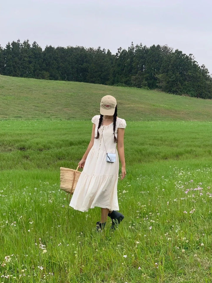 Spring ALine Dress – Korean Style Sleeveless Long Skirt for Women 2025 - VeauBeauty