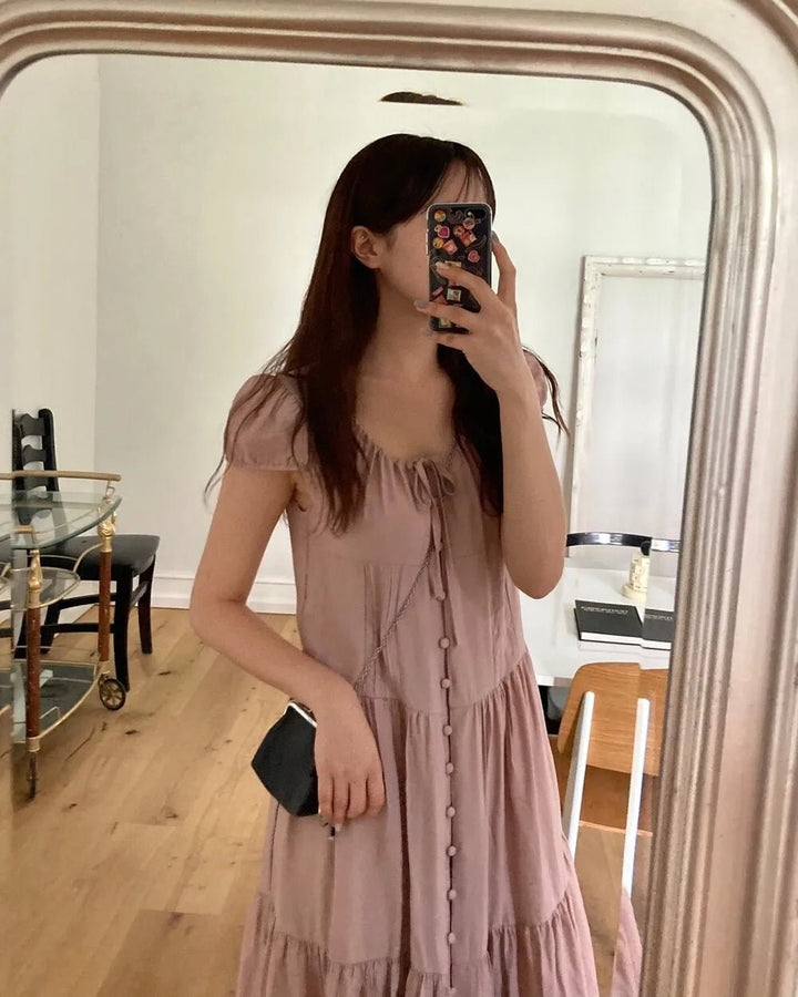 Spring ALine Dress – Korean Style Sleeveless Long Skirt for Women 2025 - VeauBeauty