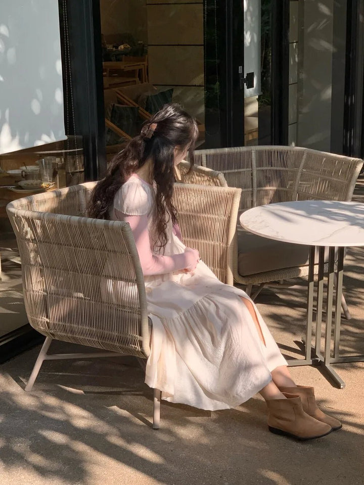 Spring ALine Dress – Korean Style Sleeveless Long Skirt for Women 2025 - VeauBeauty
