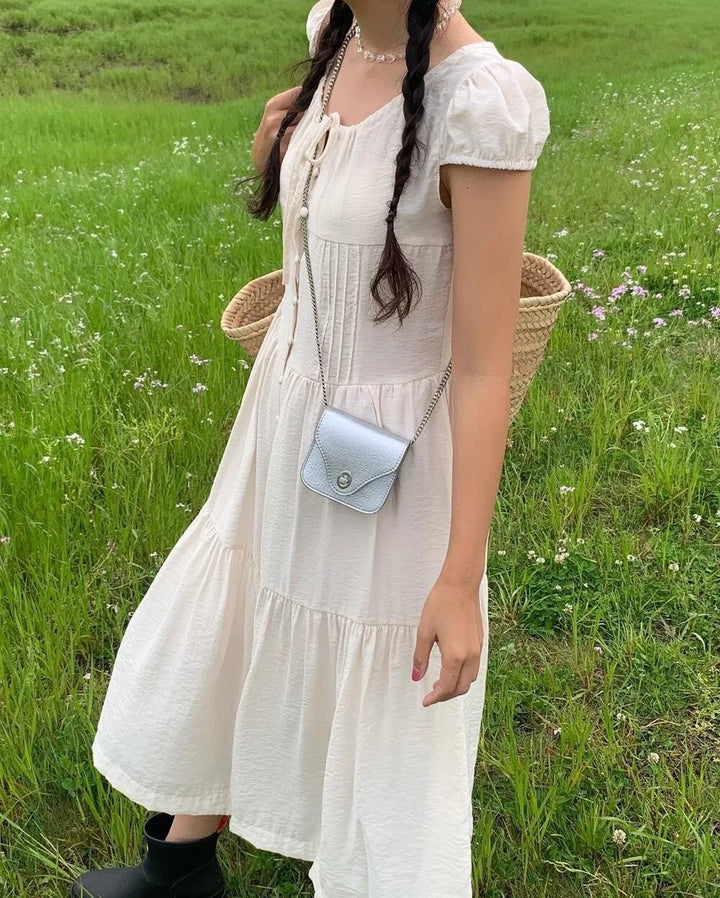 Spring ALine Dress – Korean Style Sleeveless Long Skirt for Women 2025 - VeauBeauty