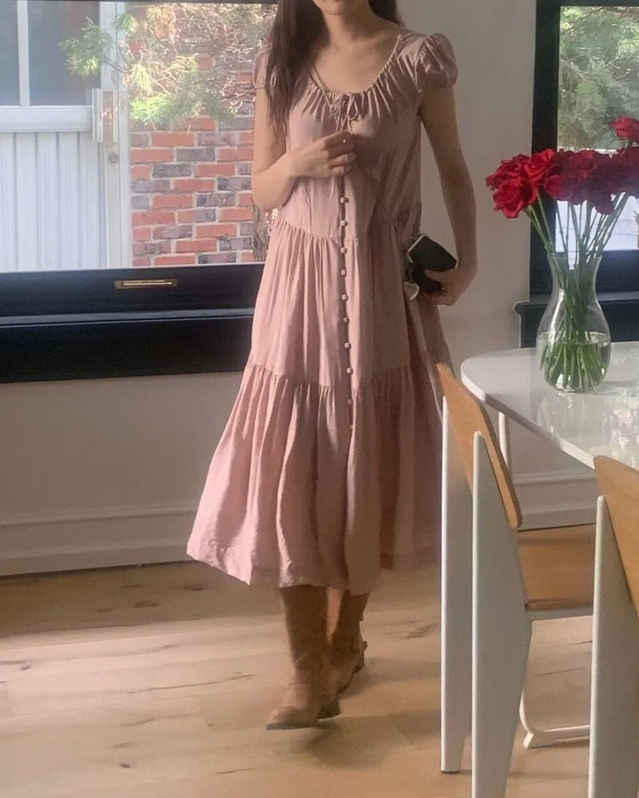 Spring ALine Dress – Korean Style Sleeveless Long Skirt for Women 2025 - VeauBeauty